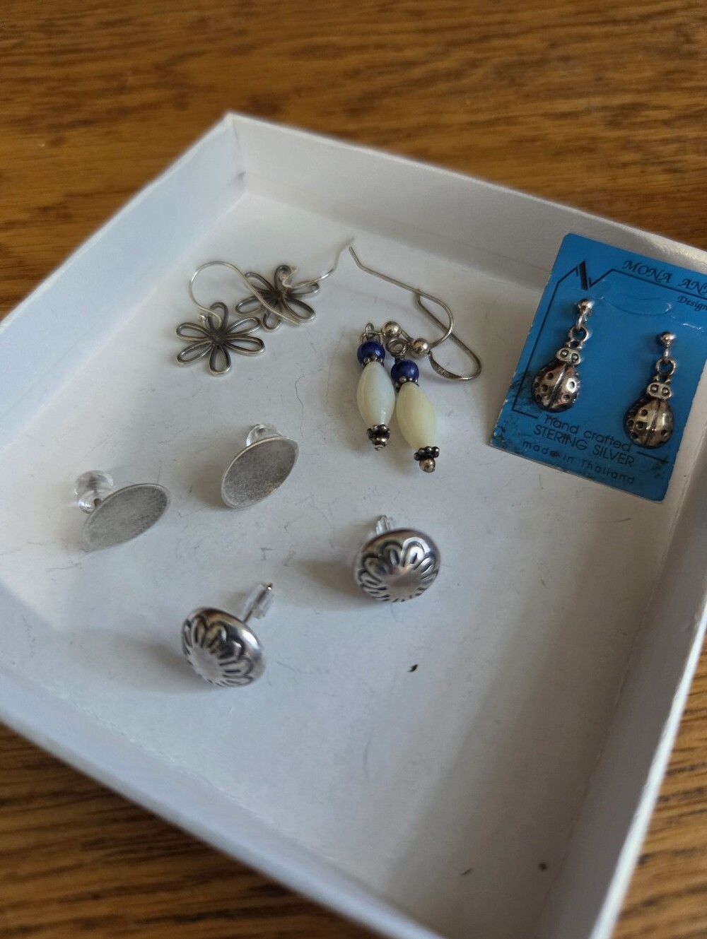Set of 5 Sterling Silver Earrings